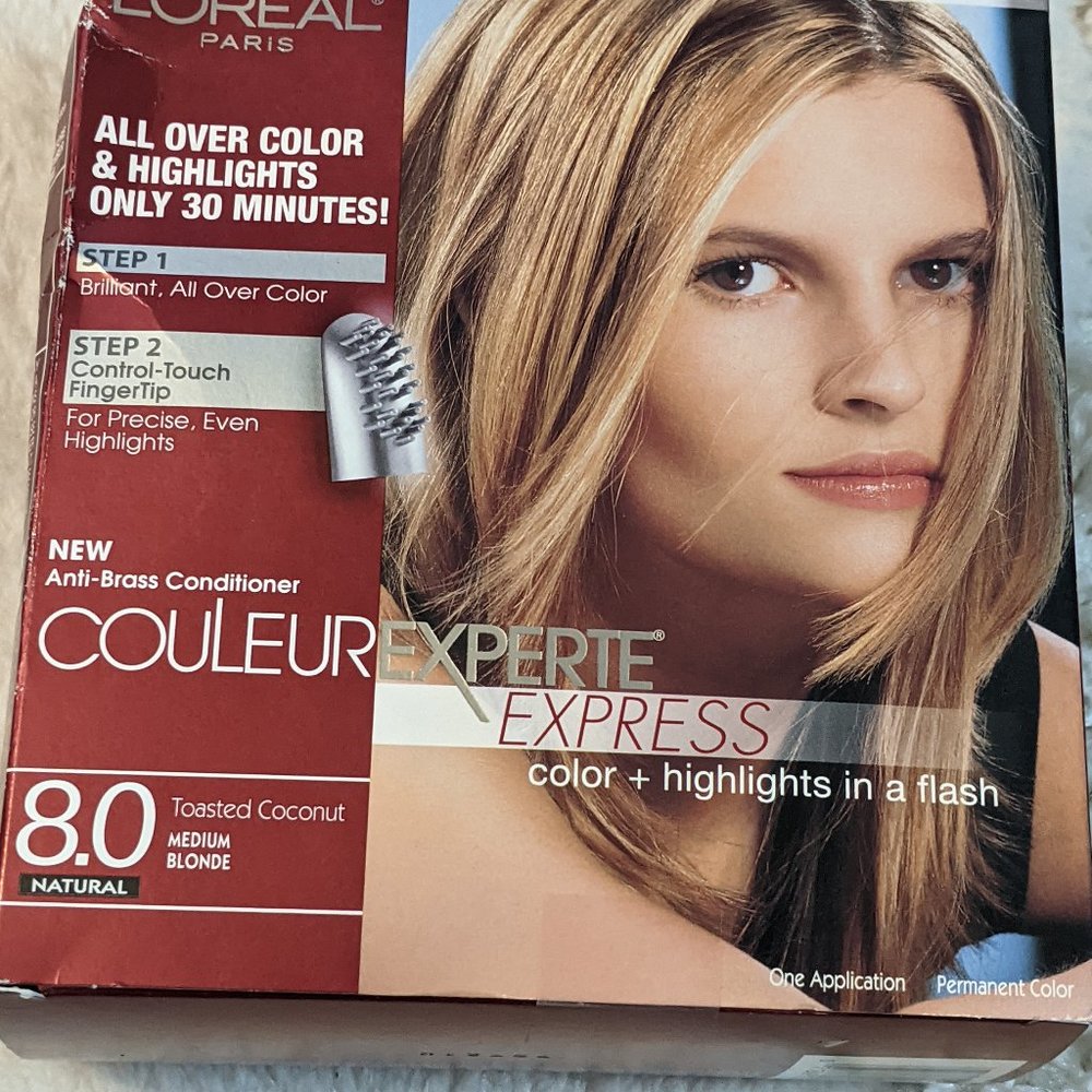 Loreal Paris Hair Color and Highlighting Kit  Toasted Coconut 8